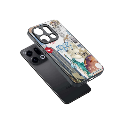 1989 Swift Era sleek oppo find x9 cover with tempered glass back and TPU edges