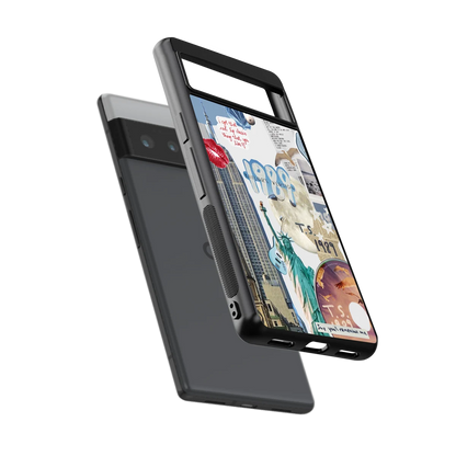 1989 Swift Era sleek google pixel 6 pro cover with tempered glass back and TPU edges