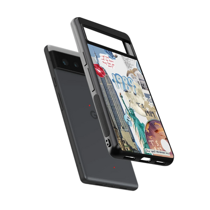 1989 Swift Era sleek google pixel 6 cover with tempered glass back and TPU edges