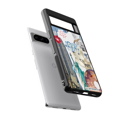 1989 Swift Era sleek google pixel 8 pro cover with tempered glass back and TPU edges