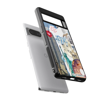 1989 Swift Era sleek google pixel 8 cover with tempered glass back and TPU edges