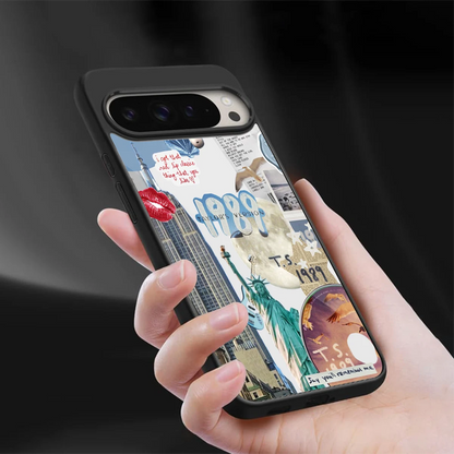 1989 Swift Era sleek google pixel 9 pro xl cover with tempered glass back and TPU edges