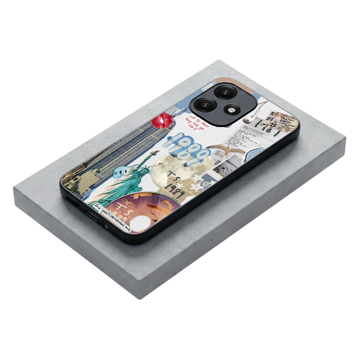 1989 Swift Era stylish phone case for redmi 12 5g | glossy glass and slim fit