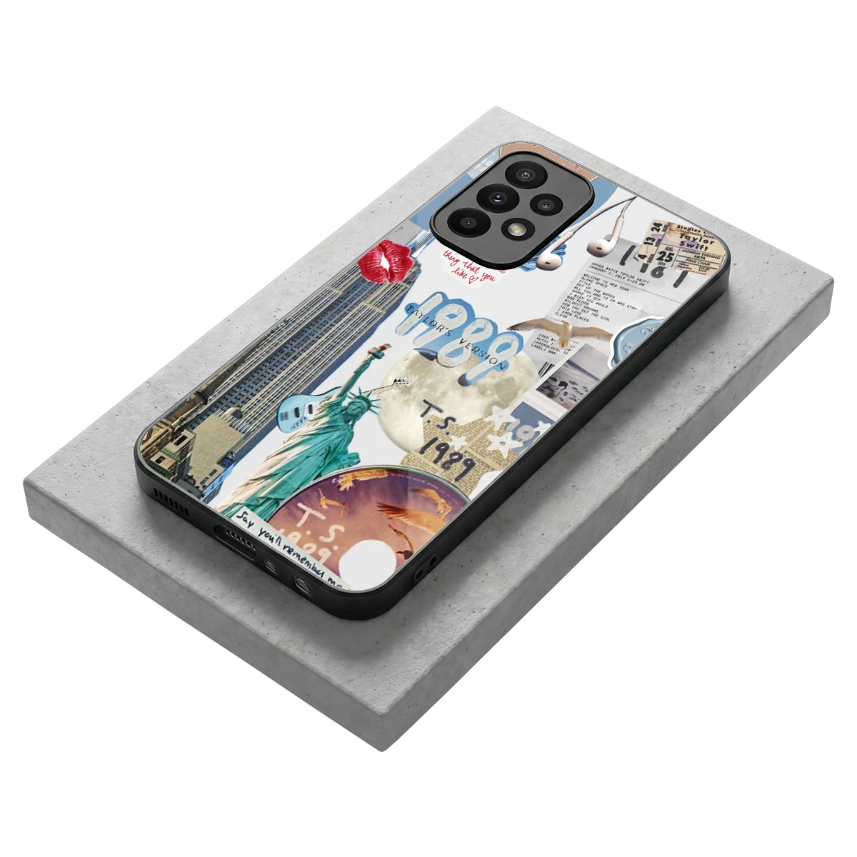 1989 Swift Era stylish phone case for samsung galaxy a23 | glossy glass and slim fit