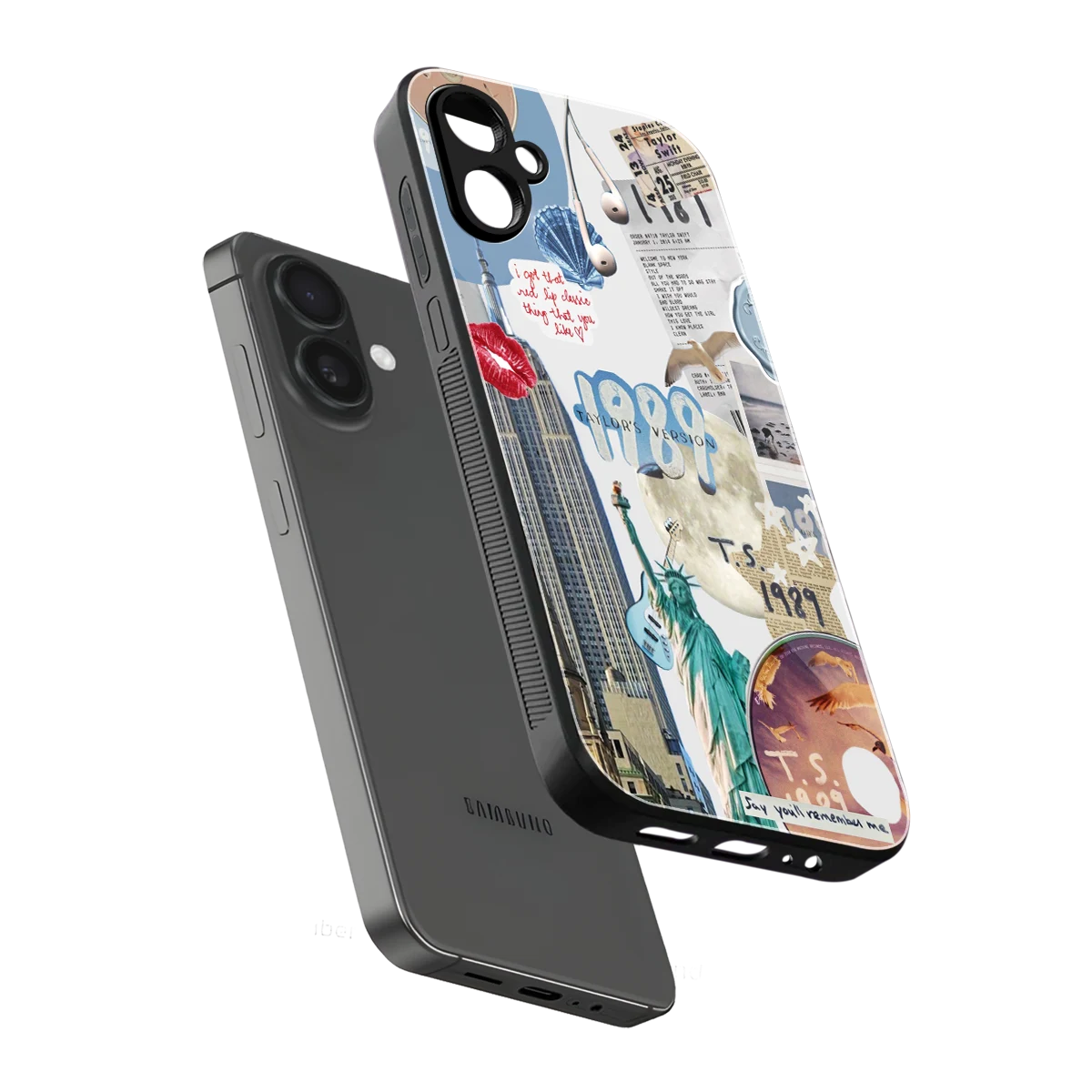 1989 Swift Era sleek samsung galaxy a06 5g cover with tempered glass back and TPU edges
