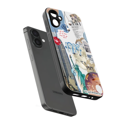 1989 Swift Era sleek samsung galaxy a06 5g cover with tempered glass back and TPU edges