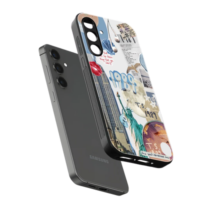 1989 Swift Era sleek samsung galaxy a25 5g cover with tempered glass back and TPU edges