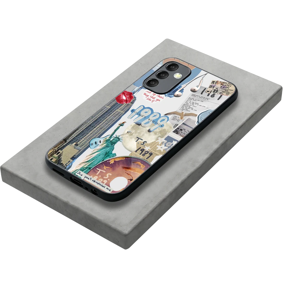 1989 Swift Era stylish phone case for samsung galaxy m14 5g | glossy glass and slim fit