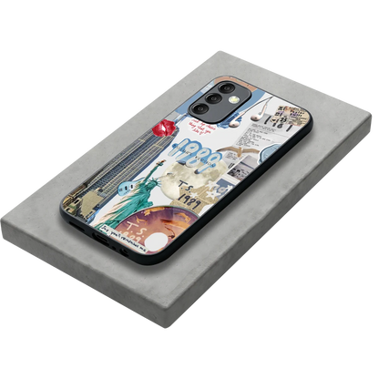 1989 Swift Era stylish phone case for samsung galaxy m14 5g | glossy glass and slim fit