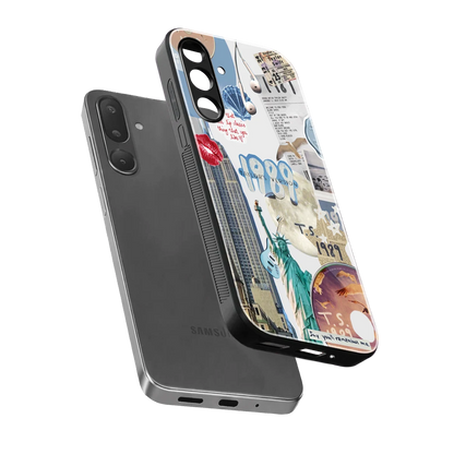 1989 Swift Era sleek samsung galaxy m56 5g cover with tempered glass back and TPU edges
