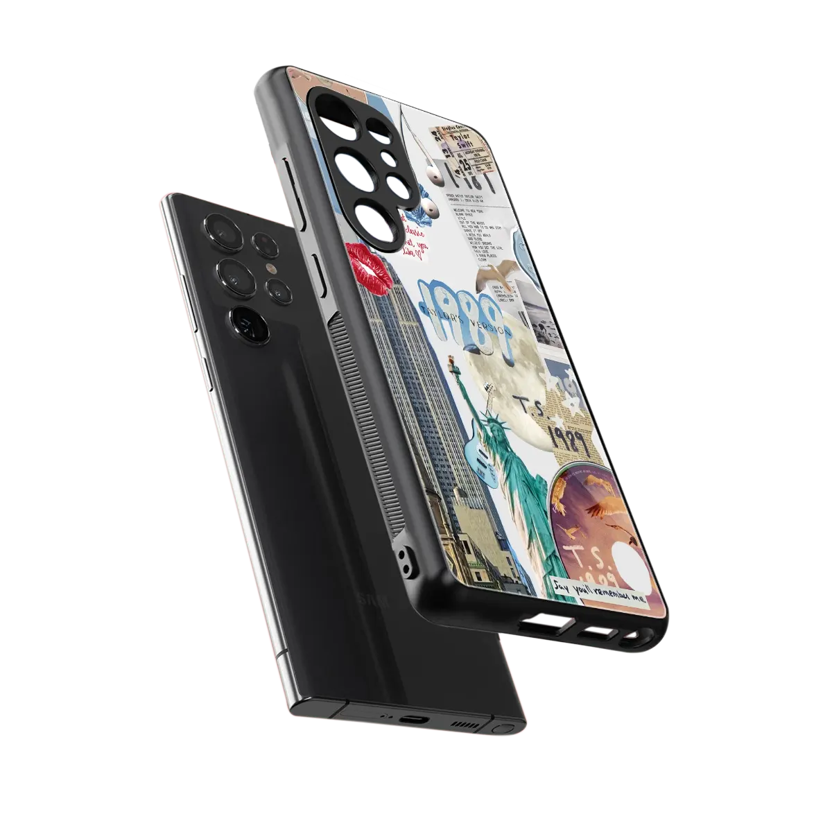 1989 Swift Era sleek samsung galaxy s25 ultra cover with tempered glass back and TPU edges