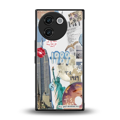 1989 Swift Era back phone cover | glass case for vivo v30e