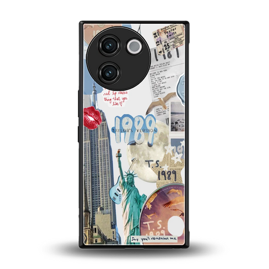 1989 Swift Era back phone cover | glass case for vivo v30e