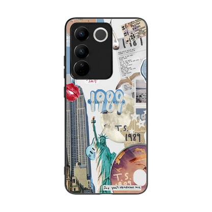 1989 Swift Era back phone cover | glass case for vivo v27 5g