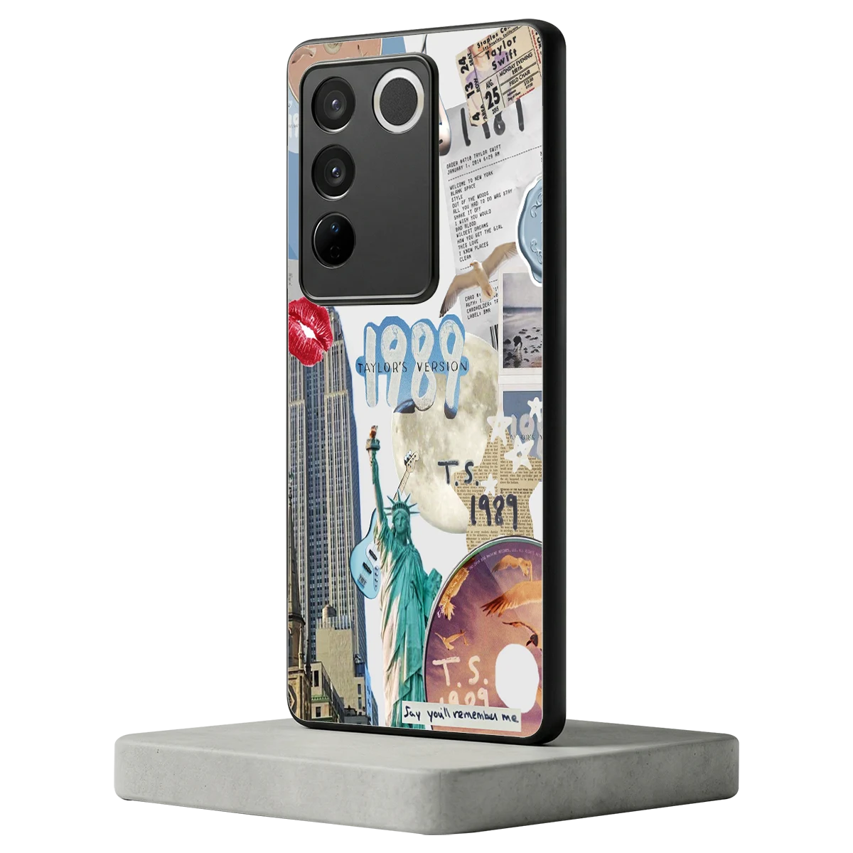 1989 Swift Era vivo v27 5g mobile cover | shockproof glass phone case