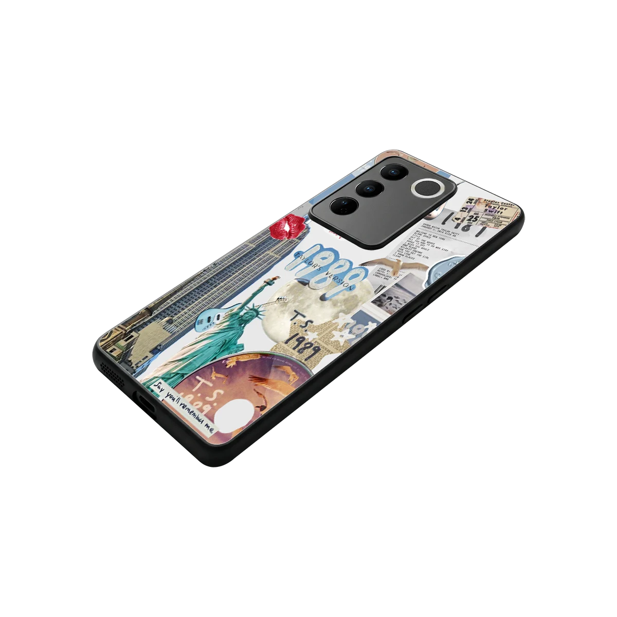 1989 Swift Era stylish phone case for vivo v27 5g | glossy glass and slim fit