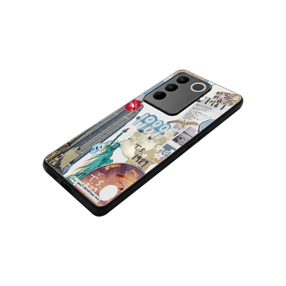 1989 Swift Era stylish phone case for vivo v27 5g | glossy glass and slim fit