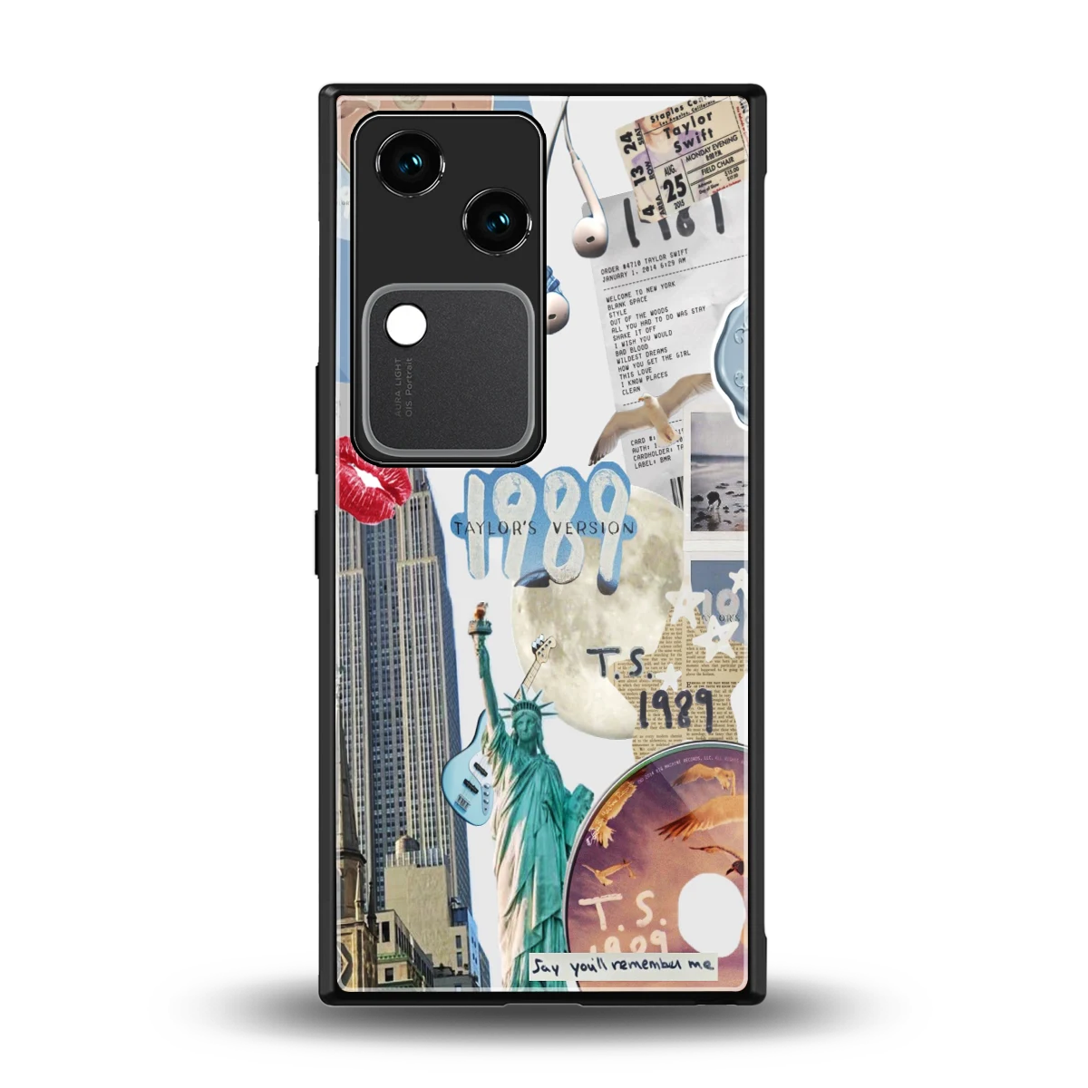 1989 Swift Era back phone cover | glass case for vivo v30
