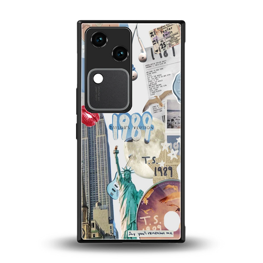 1989 Swift Era back phone cover | glass case for vivo v30