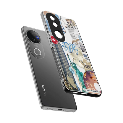 1989 Swift Era sleek vivo v50 cover with tempered glass back and TPU edges