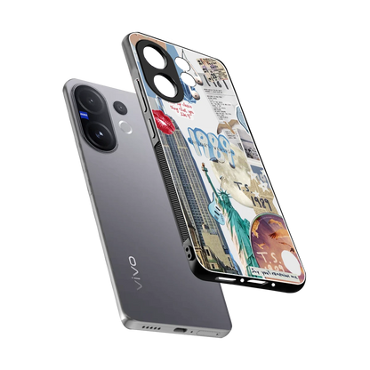 1989 Swift Era sleek vivo v60 cover with tempered glass back and TPU edges