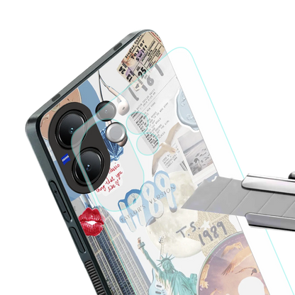 1989 Swift Era stylish phone case for vivo v60 | glossy glass and slim fit