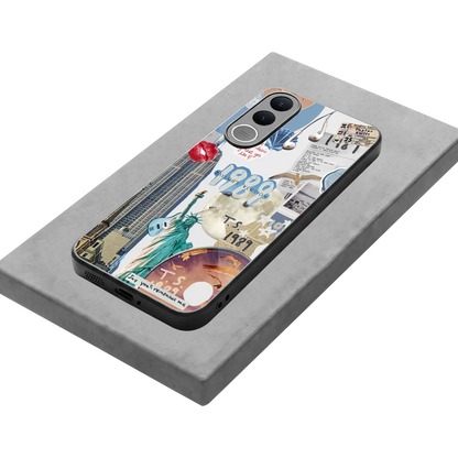 1989 Swift Era stylish phone case for vivo v70 fe | glossy glass and slim fit