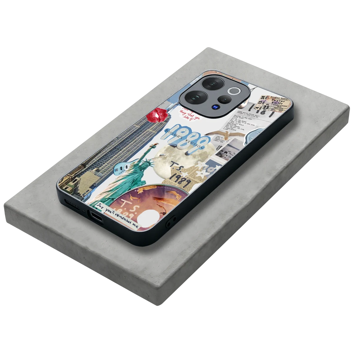 1989 Swift Era stylish phone case for vivo v70 | glossy glass and slim fit