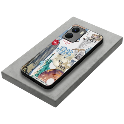 1989 Swift Era stylish phone case for vivo y16 | glossy glass and slim fit