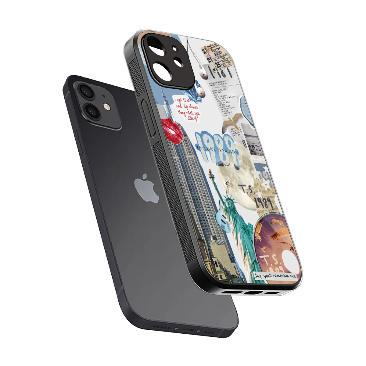 1989 Swift Era sleek iphone 11 cover with tempered glass back and TPU edges