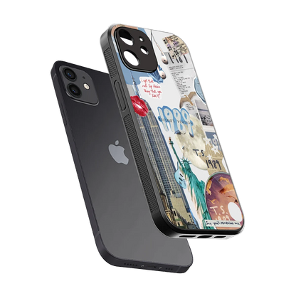 1989 Swift Era sleek iphone 11 cover with tempered glass back and TPU edges