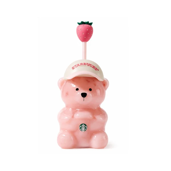 Pink Bearista Glass Tumbler Cup
