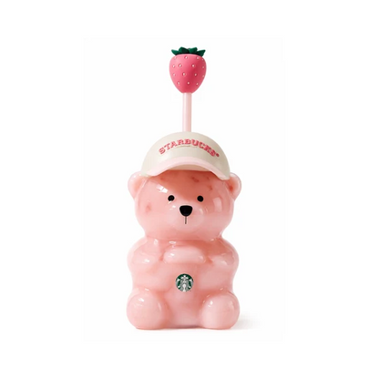 Pink Bearista Glass Tumbler Cup