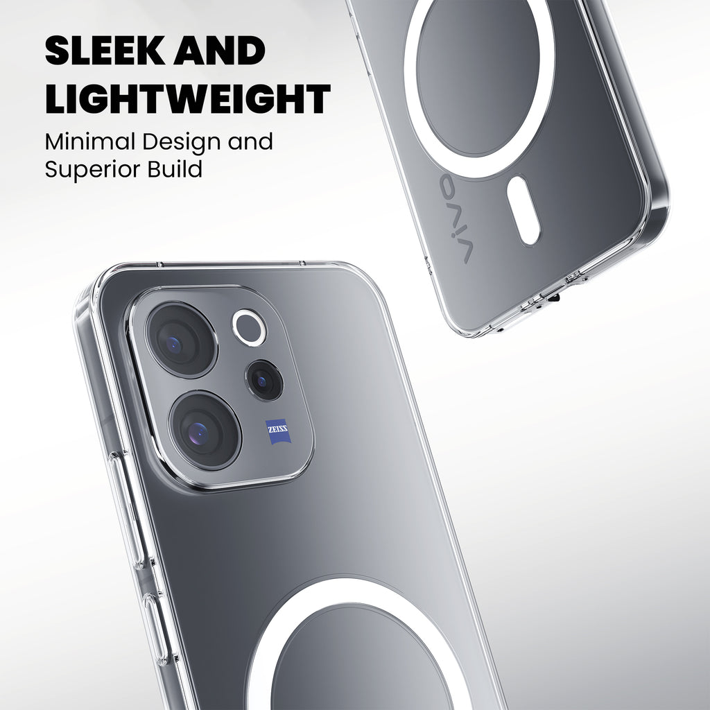 Anti Yellow Magsafe Clear Case for Vivo V70 Elite