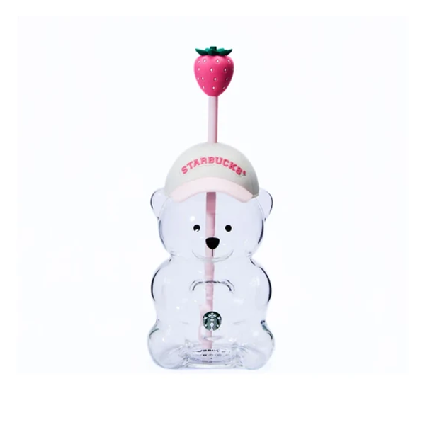 Pink Bearista Glass Tumbler Cup