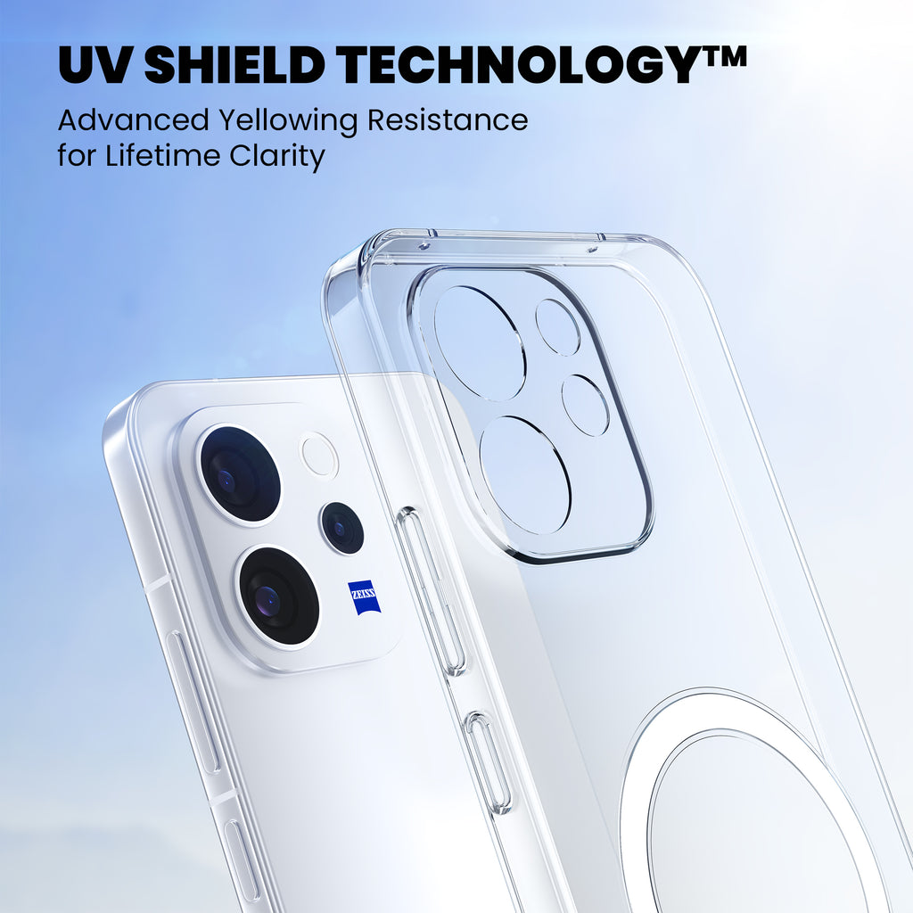 Anti Yellow Magsafe Clear Case for Vivo V70 Elite