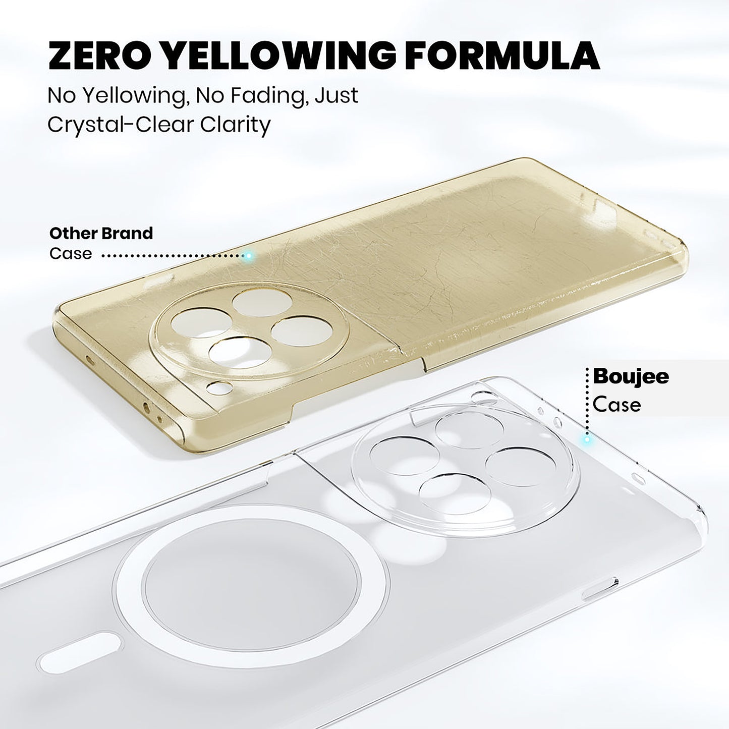Anti Yellow Magsafe Clear Case for OnePlus 11R