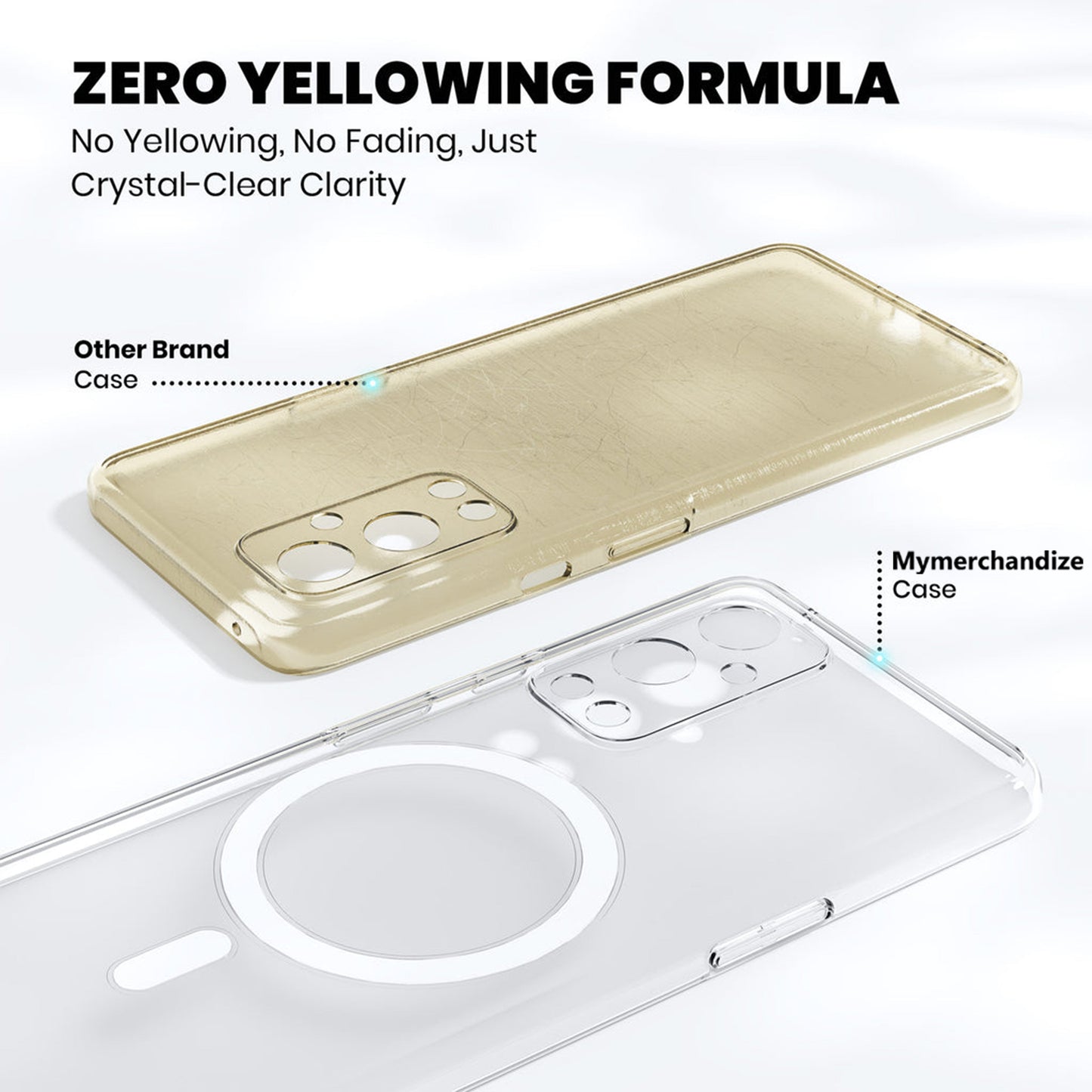 Anti Yellow Magsafe Clear Case for OnePlus 8t
