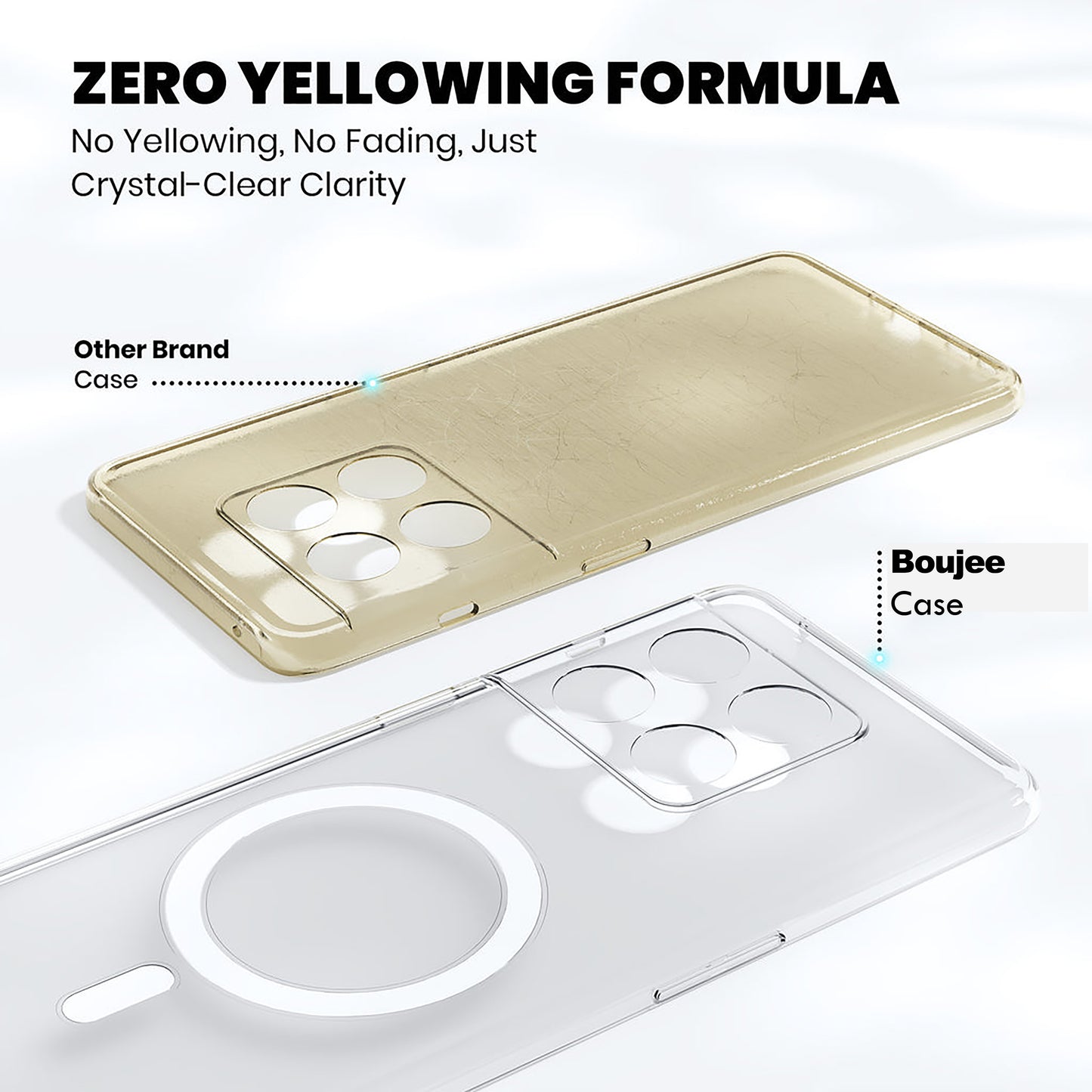Anti Yellow Magsafe Clear Case for Oneplus 10R 5G