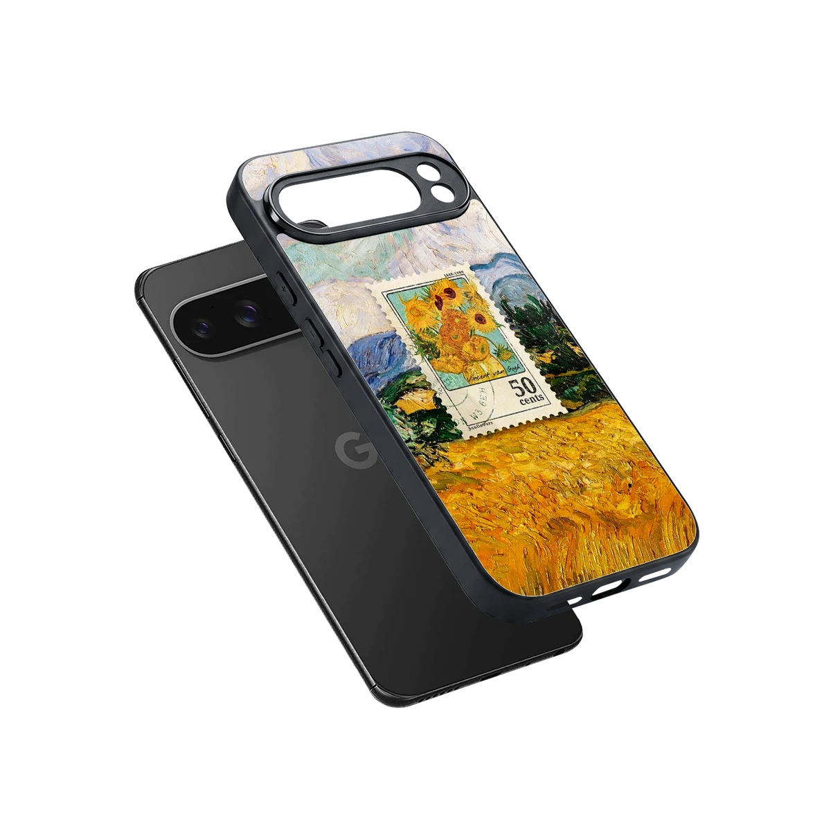 50 Cents sleek google pixel 10 pro xl cover with tempered glass back and TPU edges