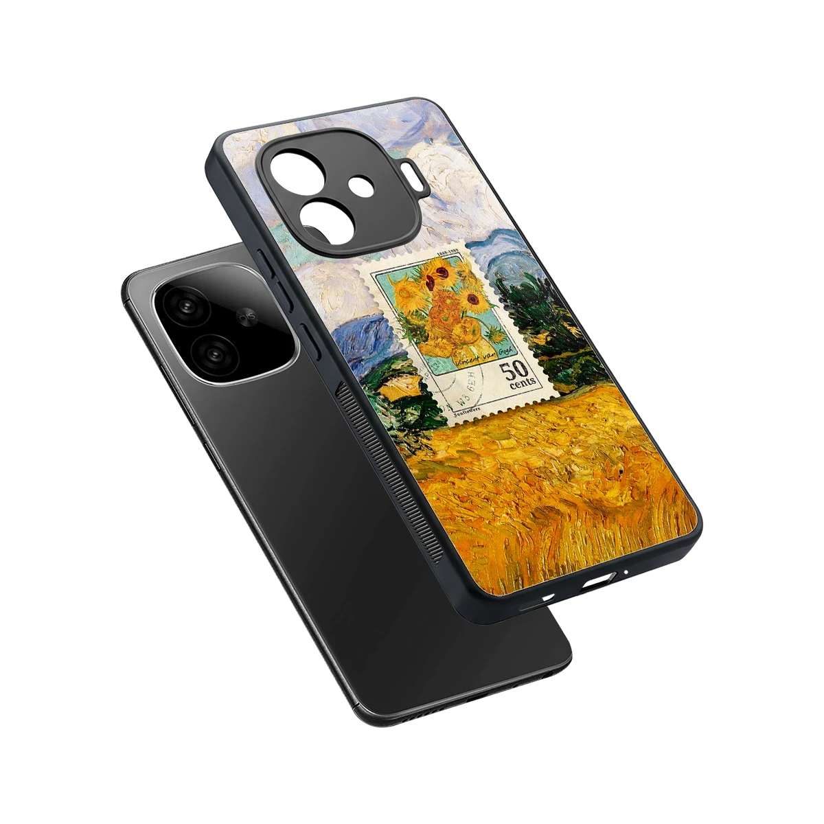 50 Cents sleek iqoo neo 10r 5g cover with tempered glass back and TPU edges