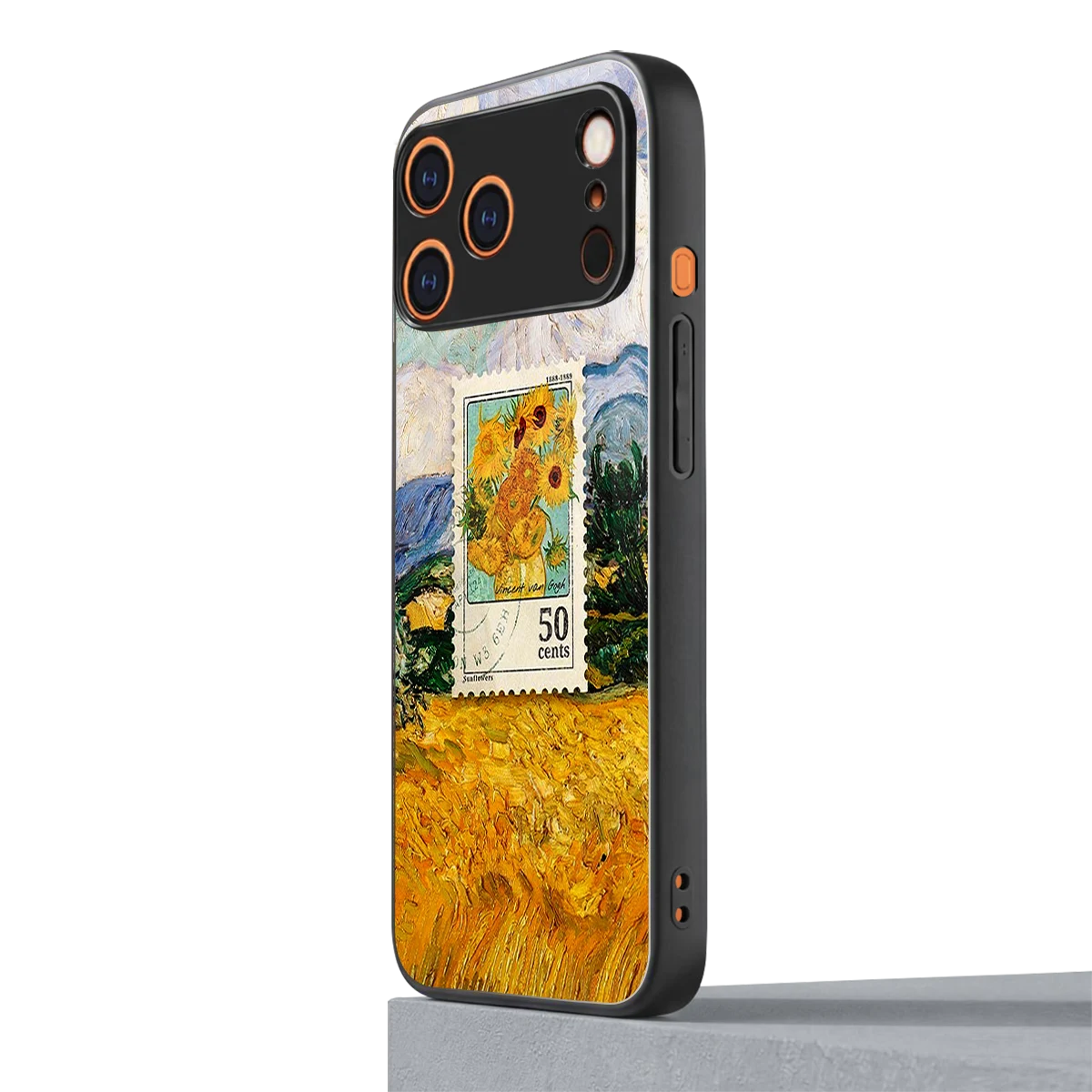 50 Cents iphone 17 pro max mobile cover | shockproof glass phone case