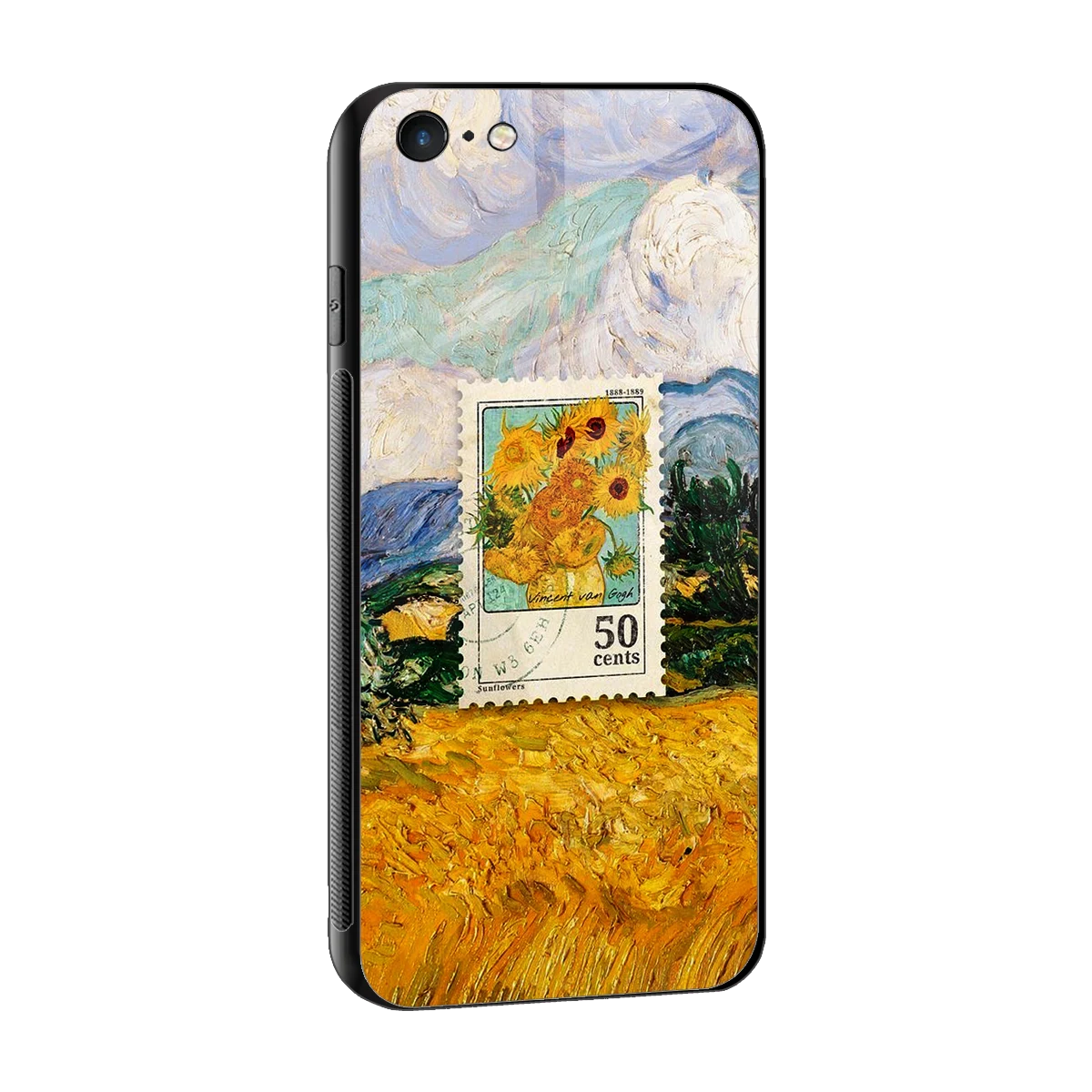 50 Cents sleek iphone 6s plus cover with tempered glass back and TPU edges