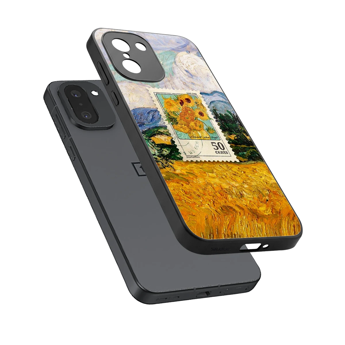 50 Cents sleek oneplus 15r cover with tempered glass back and TPU edges