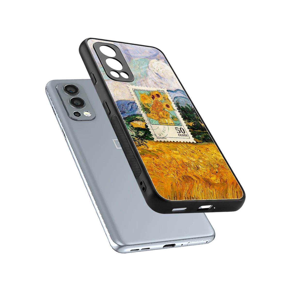 50 Cents sleek oneplus nord 2 cover with tempered glass back and TPU edges