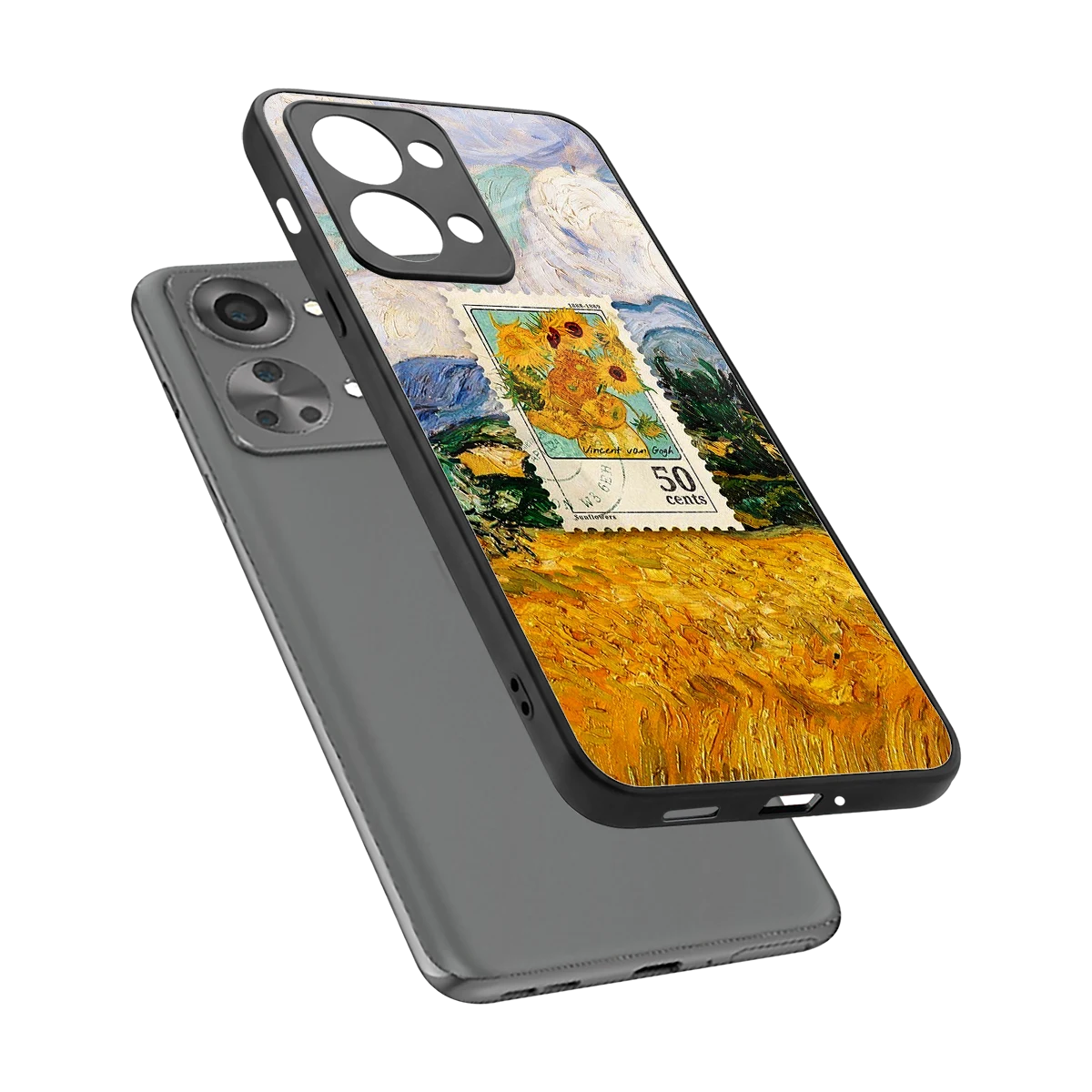50 Cents sleek oneplus nord 2t cover with tempered glass back and TPU edges