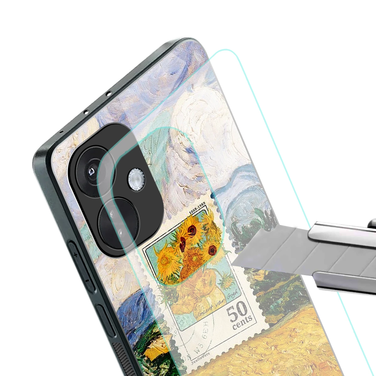 50 Cents stylish phone case for oneplus nord ce 3 | glossy glass and slim fit