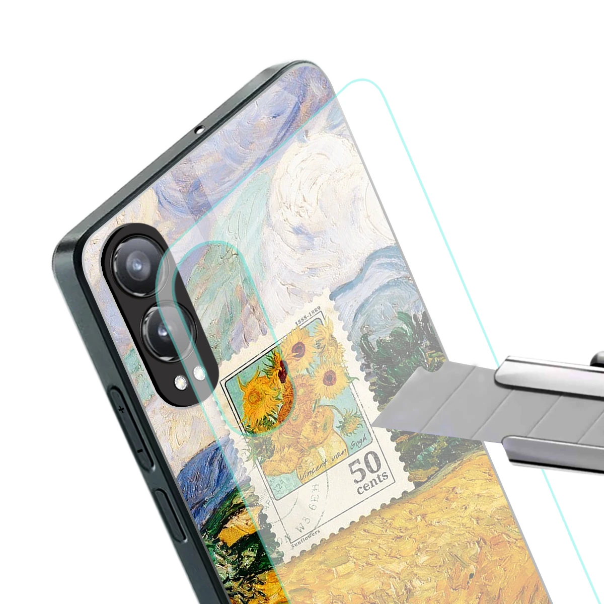 50 Cents stylish phone case for oneplus nord ce 4 lite | glossy glass and slim fit