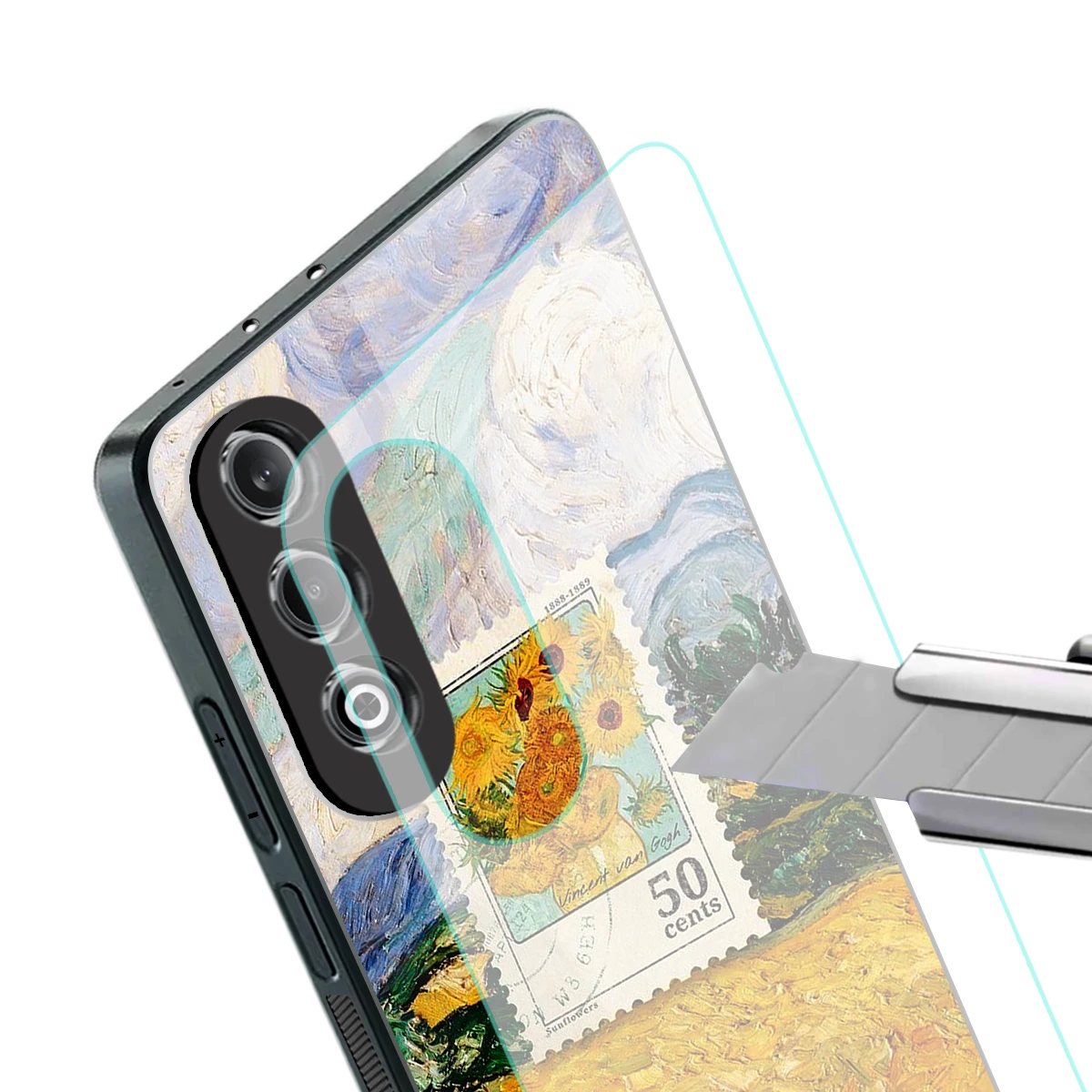 50 Cents stylish phone case for oneplus nord ce 4 | glossy glass and slim fit