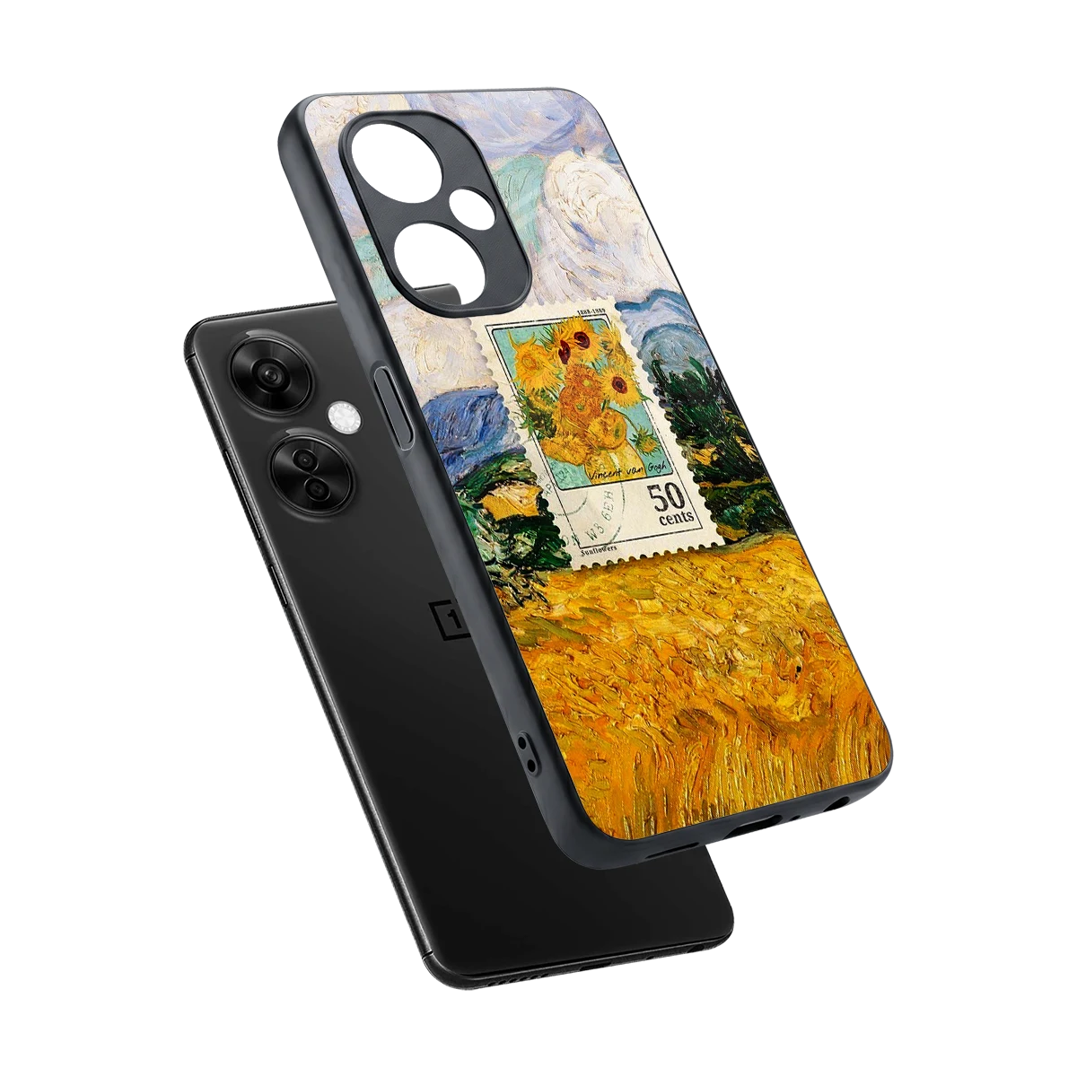 50 Cents sleek oneplus nord ce 3 lite cover with tempered glass back and TPU edges